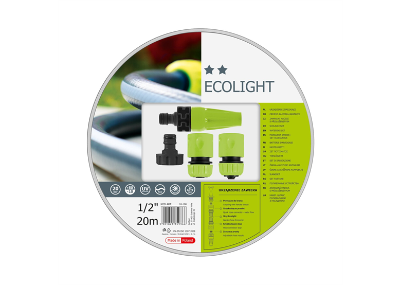 Sproeierset Ecolight 20m 1/2" Cellfast 10-190