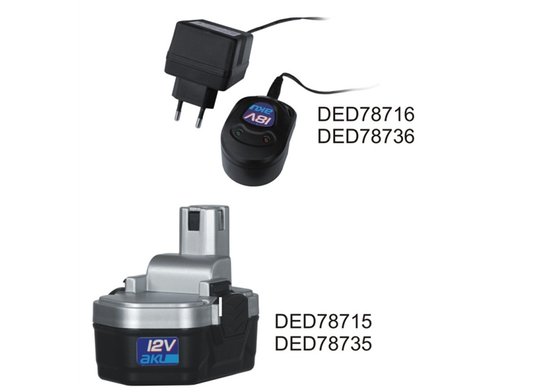 Accu 18 V, 1,2 Ah, vervangbaar voor de DED7873B Dedra DED78735