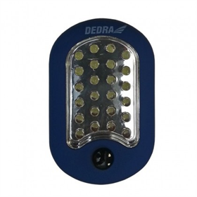 Ovale LED-zaklamp 24 + 3 met batterijen Dedra DEDL1001