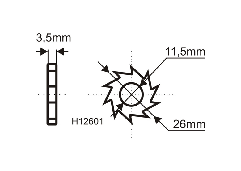 Freesschijf 135mm voor verven, lijmen Dedra H1260