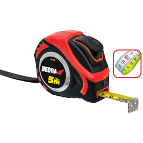 Rolmaat 10m/25mm dubbelzijdig Dedra M1091P