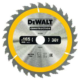 Cirkelzaagblad 165x20mm 30T DeWalt DT1935-QZ