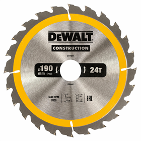 Cirkelzaagblad 190x30mm 24T DeWalt DT1944-QZ