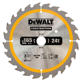 Cirkelzaagblad 165x20mm 24T DeWalt DT1949-QZ