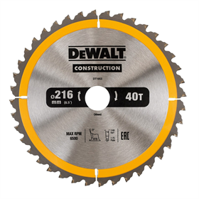 Cirkelzaagblad 216x30mm 40T DeWalt DT1953-QZ
