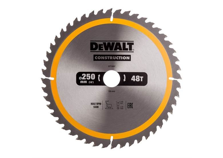 Cirkelzaagblad 250x30mm 48T DeWalt DT1957-QZ