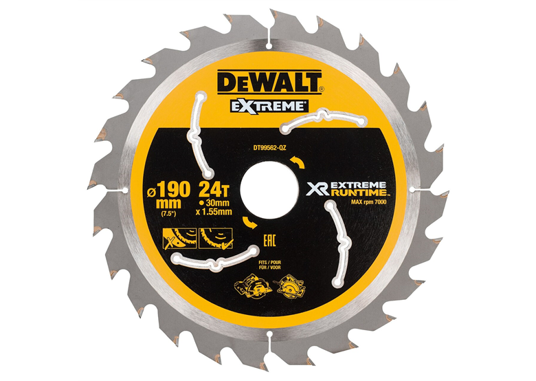 Cirkelzaagblad 190x30mm 24T DeWalt DT99562-QZ