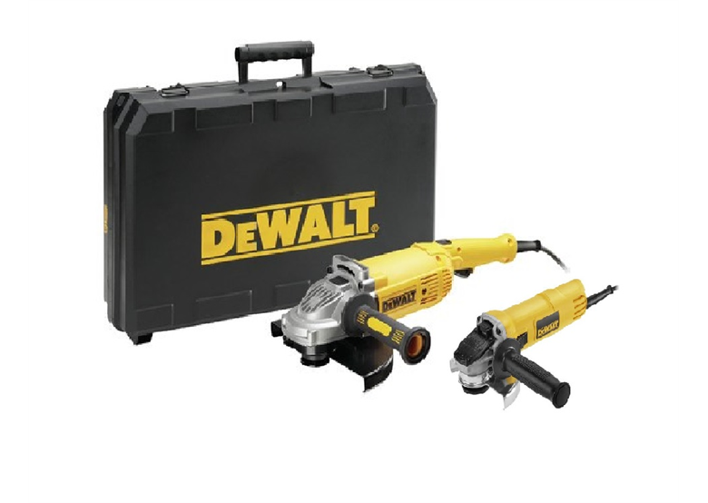 Set van Haakse slijpers in koffer DeWalt DWE492TWIN2