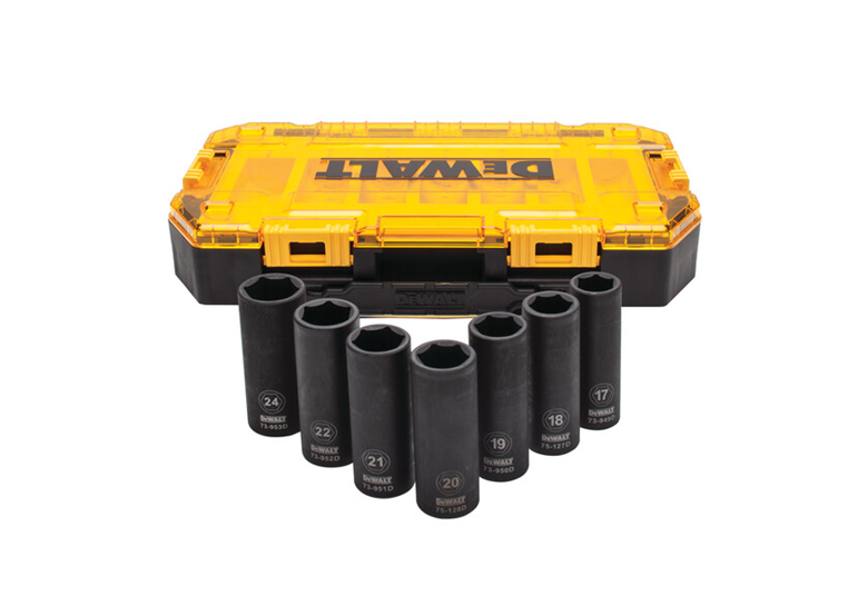 Doppenset 7-delig, diepe slagen DeWalt DWMT74737-0