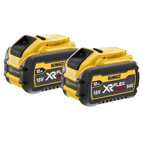 2 accu's 54V 4.0Ah / 18V 12.0Ah DeWalt FLEXVOLT DCB548Y2