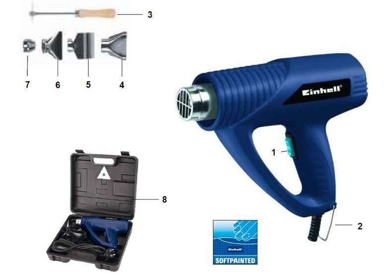 Heteluchtpistool Einhell BT-HA 2000