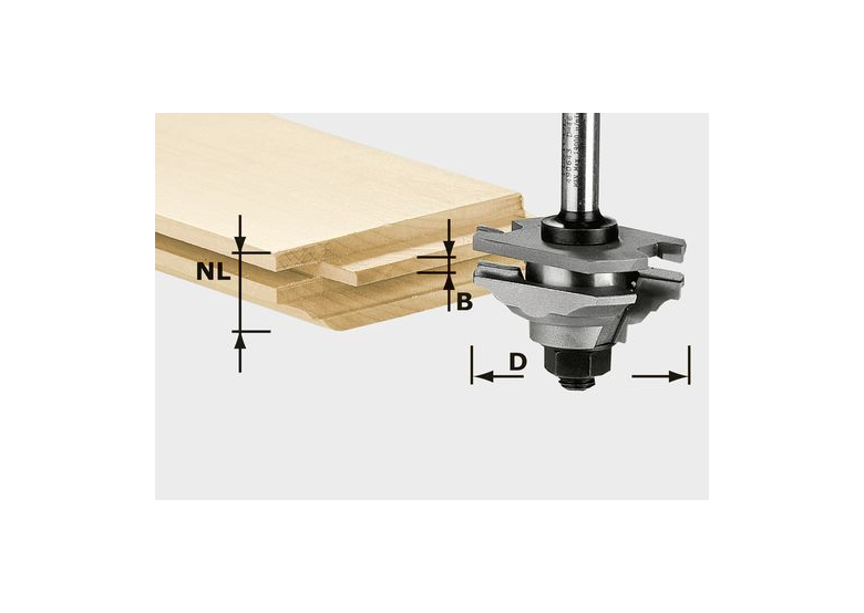 Profiel-messingfrees Festool HW S8 D46 x D12-FD