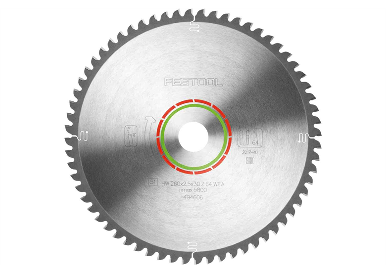Cirkelzaagblad LAMINATE/HPL HW 260x2,5x30 Festool WZ/FA64
