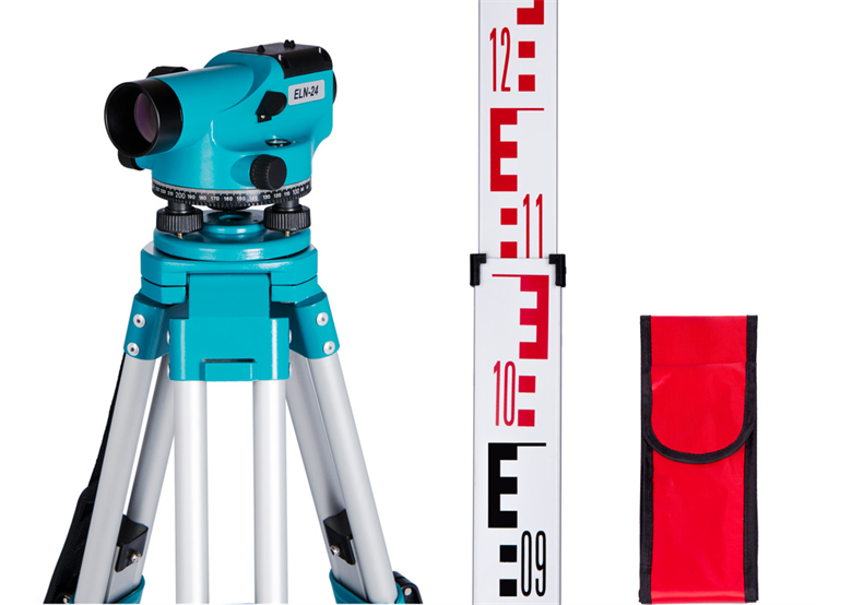 Waterpastoestel optisch + statief + meetlat Geo-Fennel ELN 24