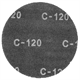 Schuurgaas met klittenband, 225mm, K120, voor 59G260, 10st. Graphite 55H745