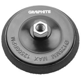 Flexibele schijf met klittenband 125 mm x M14 Graphite 55H827