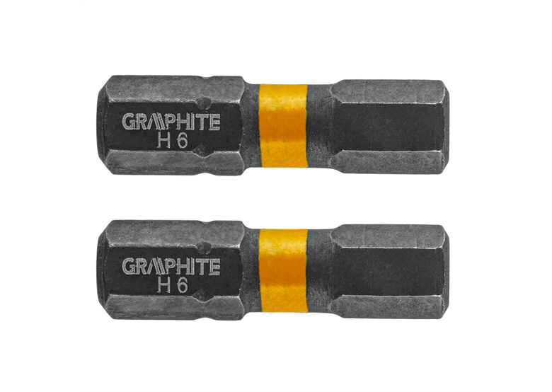 Slagbits HEX6x25mm, 2st. Graphite 56H509