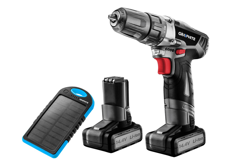 Boor-schroefmachine + solar oplader Graphite 58G215-PSG