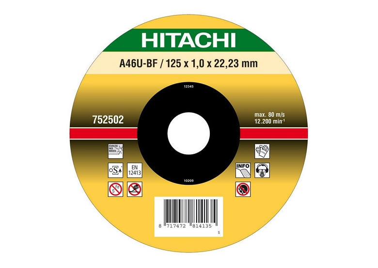 Doorslijpschijf voor RVS Hitachi A46U-BF/ 230X1,9X22,33