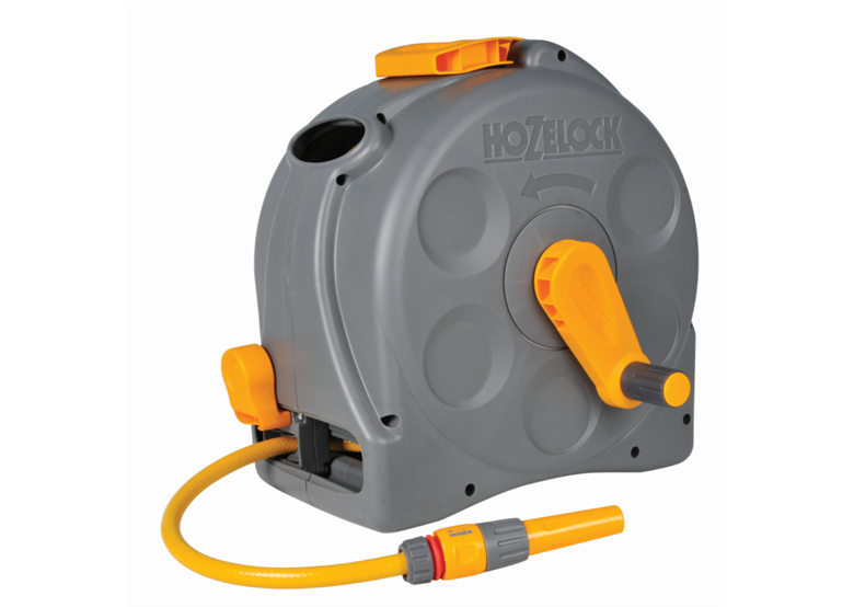 Compacte tuinslanghaspel 1/2” 25 m met slang en sproeiset 6 stuks. Hozelock 2415