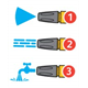 Rechte pistoolsproeier 3-functie Jet Spray Plus Hozelock 2682