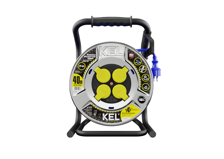 Gespecialiseerde kabelhaspel HAEVY LINE 3x 2,5 KEL  PB-HEAVY/D/K//3X2,5/H07BQ-F-niebieski