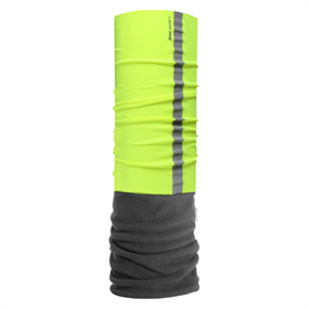 Multifunctionele draagdoek met fleece geel - grijs met reflexor Lahti Pro L1030400