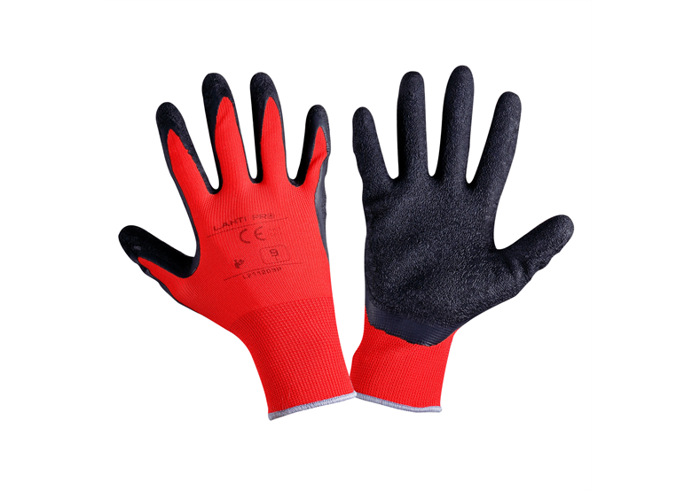 Werkhandschoenen met latexcoating, zwart-rood, 12 paar, 11 Lahti Pro L211211W