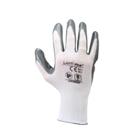Werkhandschoenen met nitril coating, grijs-wit, 12 paar, 7 Lahti Pro L220307W