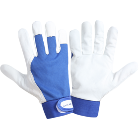 Werkhandschoenen van geitenleer, blauw, 12 paar, 10 Lahti Pro L272110W