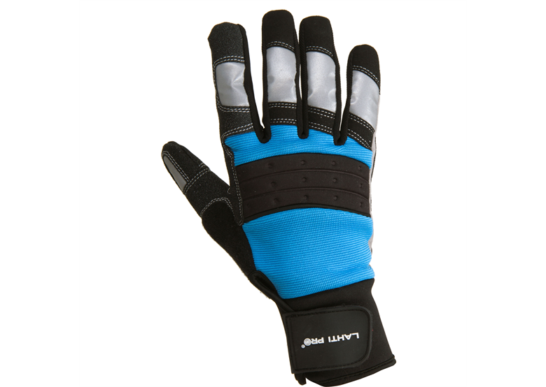Werkhandschoenen zwart - blauw, 10 Lahti Pro L280710K