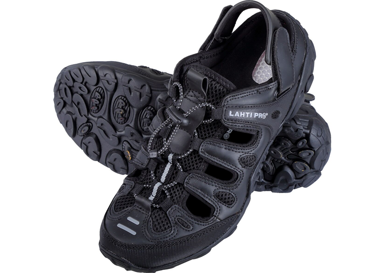 Werkschoenen sandalen, PU/mesh-stof zwart en grijs, 39 Lahti Pro L3061139