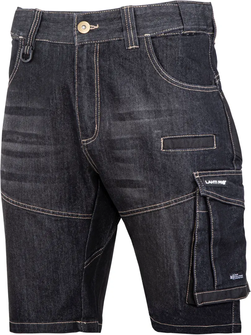 Versterkte korte broek denim zwart S ce Lahti Pro L4070801