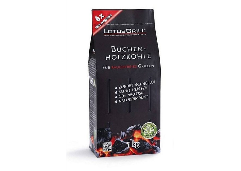 Houtskool 1kg in een zak Lotus Grill LK-1000