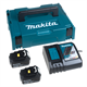 Accu's 18V 5,0Ah (x2) en oplader Makita 197624-2