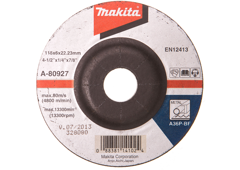 Schuurschijf 115x6x22mm Makita A-80927