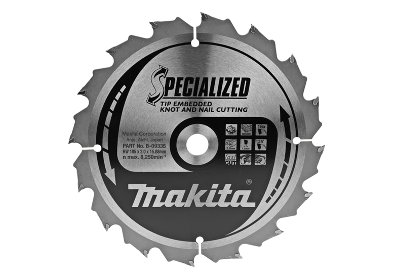 Gespecialiseerd zaagblad voor cirkelzaag CSCE18516C Makita B-09335