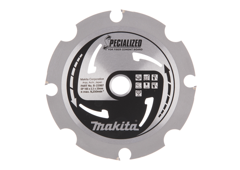 Cirkelzaagblad Vezelcementplaat Specialized PCD 165mm Makita B-22997