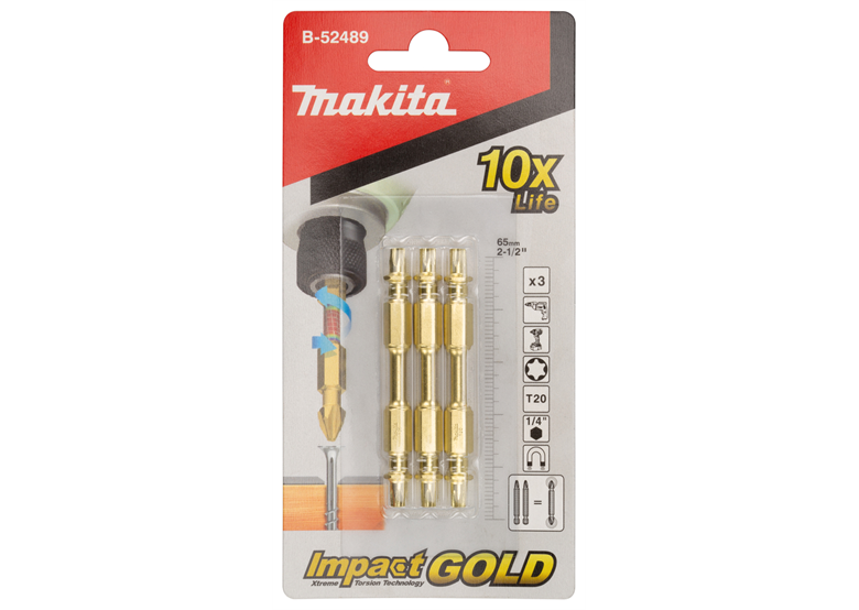 Dubbele schroevendraaierbit T20, 3st. Makita B-52489