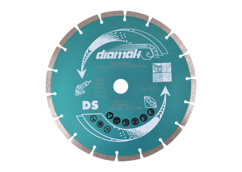 Diamantdoorslijpschijf 230x22,23mm 10st. Makita D-61145-10