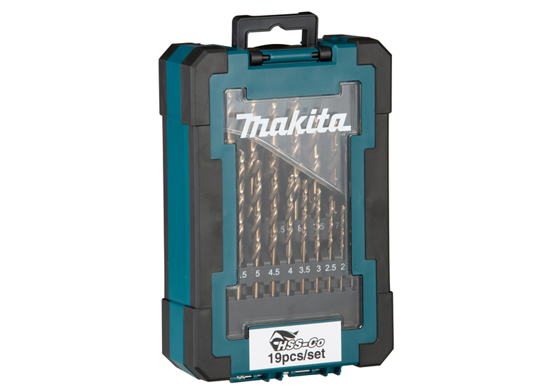 19-delige ProBox metaalborenset HSS-Co, DIN 338 (kobaltlegering) Makita D-67561