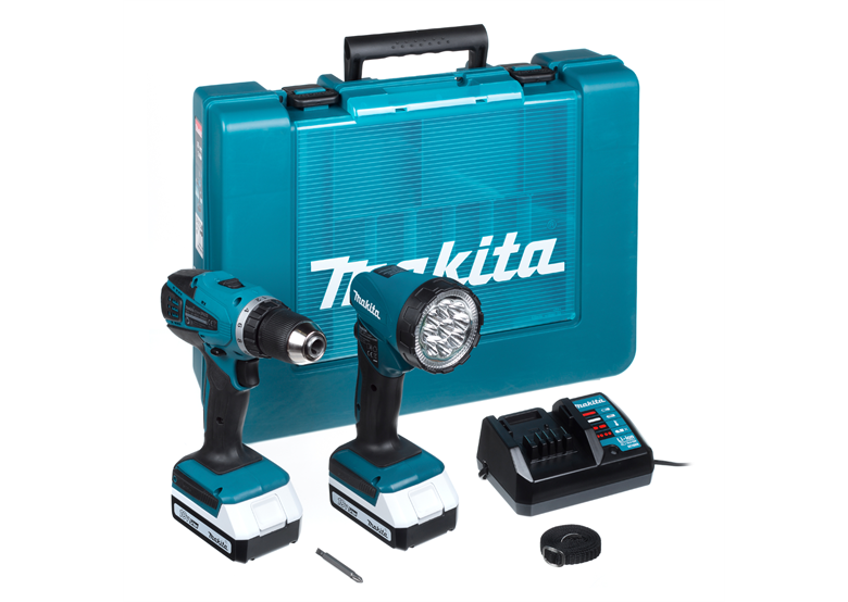 Boor-schroefmachine met lamp Makita DF457DWLE
