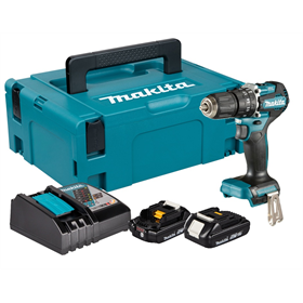 Klopboor-/schroefmachine Makita DHP487RAJ 2x2.0Ah