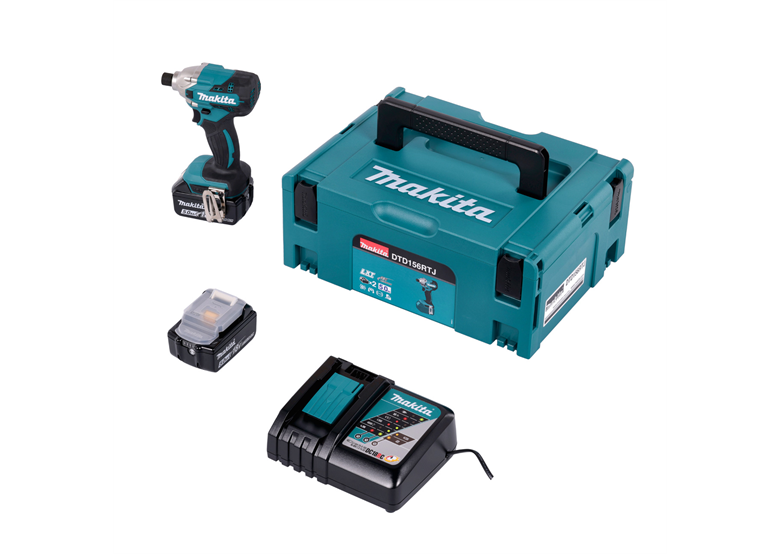 Slagschroevendraaier Makita DTD156RTJ 2x5.0Ah