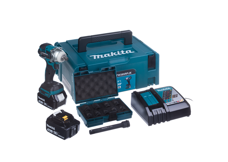 Slagmoersleutel met doppen Makita DTW285RFJX