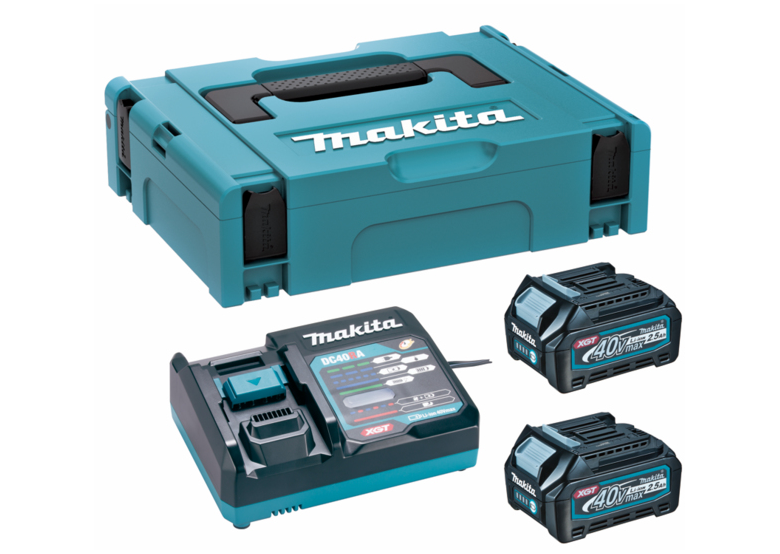 Energie-set Makita XGT 2xBL4025+DC40RA