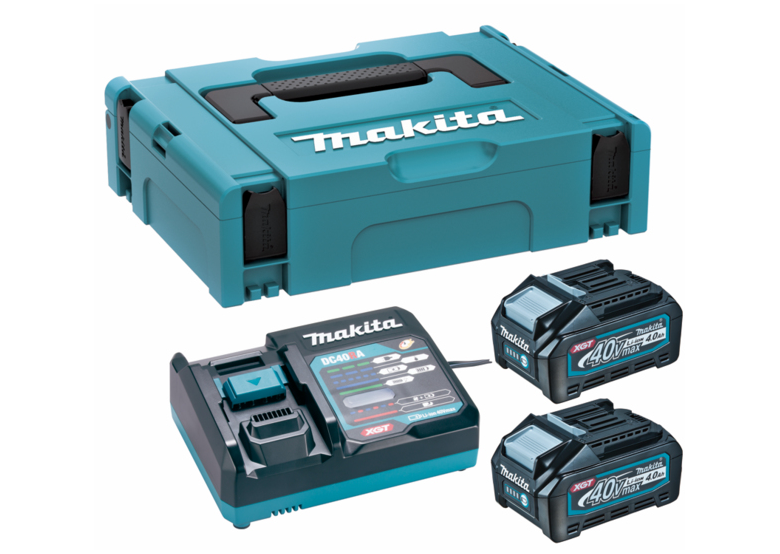 Energie-set Makita XGT 2xBL4040+DC40RA