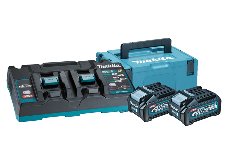 Energie-set Makita XGT 2xBL4040+DC40RB