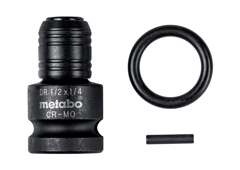 Adapter 1/2" op 1/4" E6,3, 3-delig, slagvast Metabo 628837000