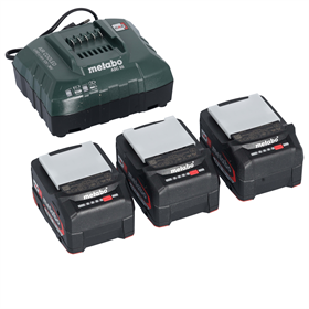 3 x accu 4.0Ah en oplader ASC 55 Metabo 685049000_P